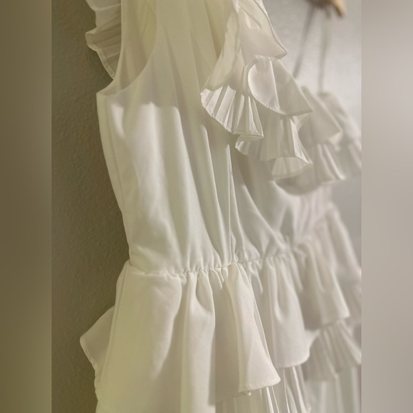 DO+BE White One-Shoulder Ruffle Romper - Picture 9 of 13